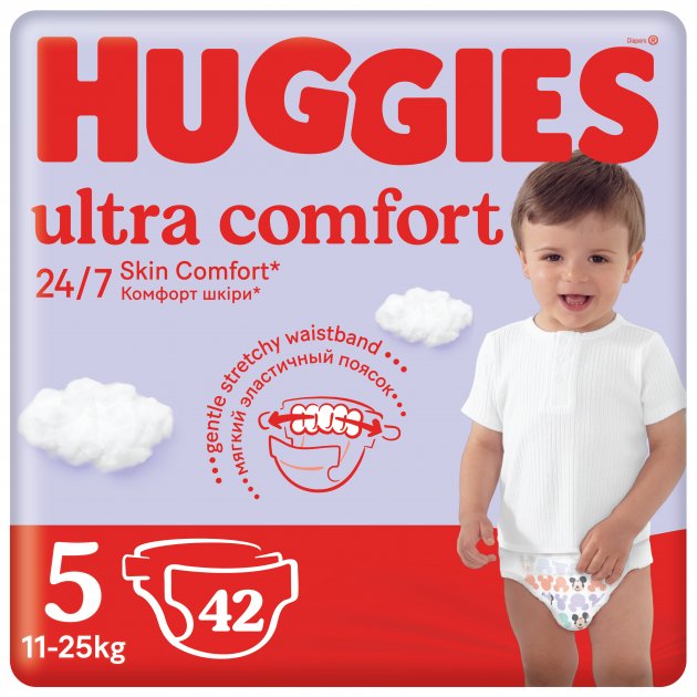 Підгузки Huggies Ultra Comfort 5 12-22 кг Jumbo 42 шт.